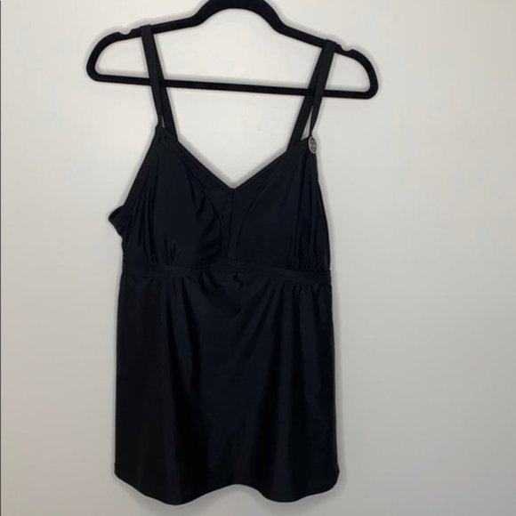 Trendsetter Black Tankini swimwear top size X - Picture 2 of 12